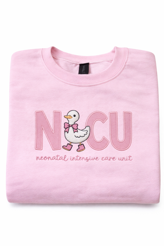 NICU goose Embroidered Sweatshirt