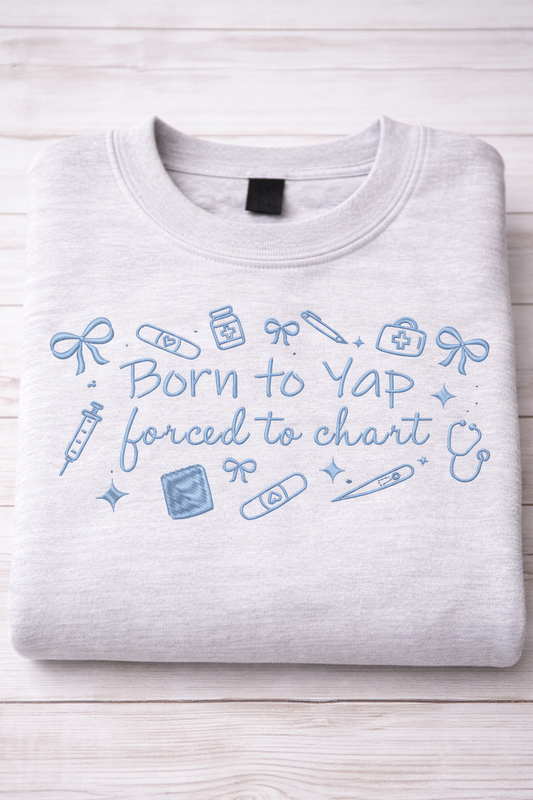 Born to yap Embroidered Sweatshirt