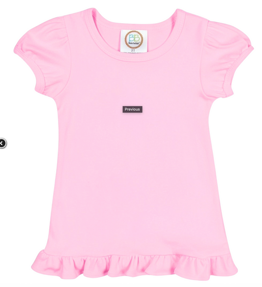 Beach Day Embroidered Ruffle Shirt